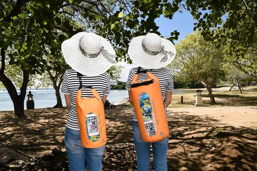 Miniatura 7 de Freegrace Juego de 3 bolsas secas impermeables con 2 sellos de cierre de cremallera y correa de hombro desmontable, bolsa de cintura y funda