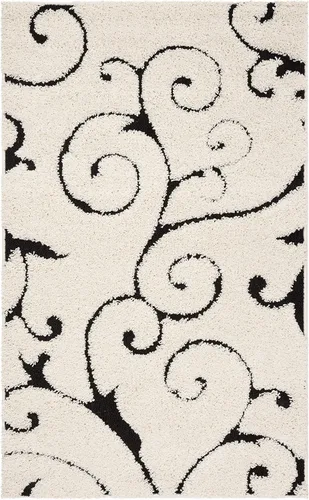 SAFAVIEH - Alfombra decorativa de la colección Florida Shag, modelo SG455-1290, diseño de espirales, no suelta pelusa y de fácil cuidado, pelo alto