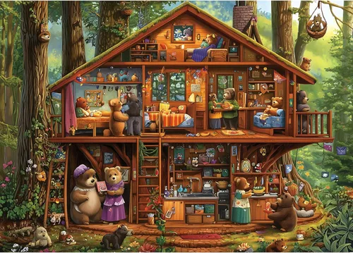 Miniatura 20 de Blueforest Rompecabezas de 1000 piezas para adultos y personas mayores, rompecabezas colorido de faro de pueblo costero, rompecabezas de 27.5 x 19.7