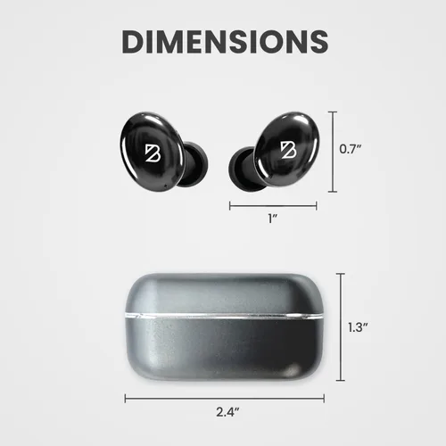 Miniatura 9 de Tempo 30 Auriculares inalámbricos con sonido premium, auriculares Bluetooth para mujeres y hombres, auriculares dorados con micrófono, IPX7 a prueba