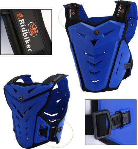 Miniatura 3 de Chaleco de Armadura Corporal para Motocicleta Equipo de Dirt Bike, Protector de Pecho Equipo de Motocross Protector de Pecho y Espalda para Verde