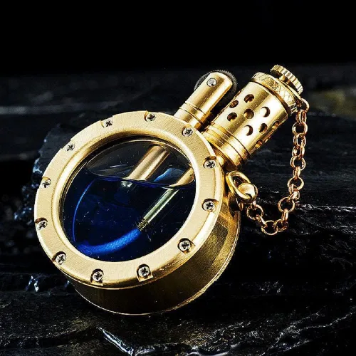Miniatura 2 de Encendedor de queroseno antiguo vintage con diseño creativo de botella transparente, estilo steampunk fresco, rueda de encendido, regalos