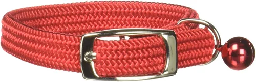 Miniatura 7 de Kool Kat Collar de seguridad elástico para gatos con campana, negro, 12 pulgadas