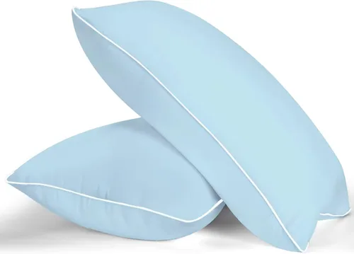 Mzoimzo Juego de 2 almohadas refrescantes de cama para dormir, tamaño estándar, calidad de hotel con relleno alternativo suave de plumón para dormir