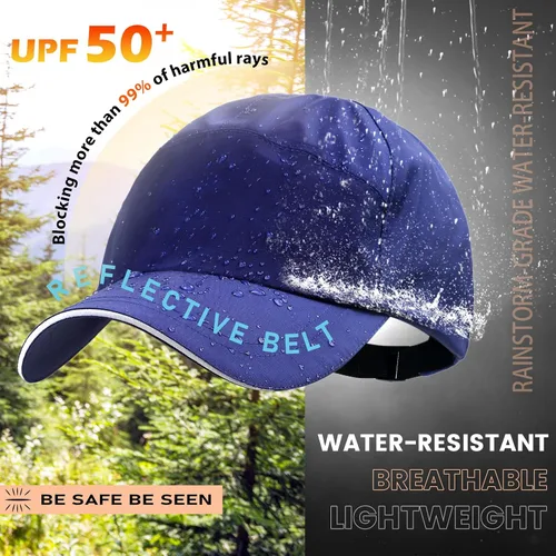 Miniatura 61 de Gorra de béisbol impermeable para hombre, sombrero de lluvia plegable para correr al aire libre, sombrero de pesca solar