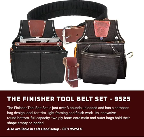Miniatura 2 de Occidental Leather The Finisher - Juego de cinturón para herramientas, grande, 25 bolsillos y portaherramientas, fabricado en Estados Unidos