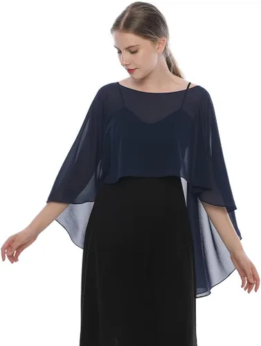 Miniatura 3 de EVQ Capelets - Chales y envolturas de gasa para vestido de noche capas de boda