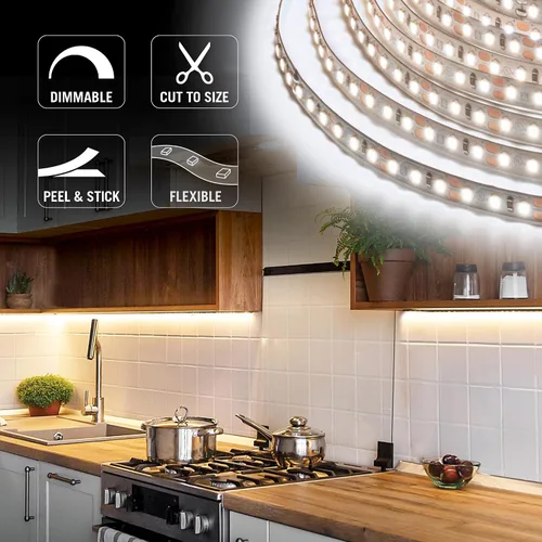 Miniatura 3 de Armacost Lighting RibbonFlex Pro 133210 - Tira de luces LED blancas de 12 V, 120 LED/m, 2700K, 8.2 pies