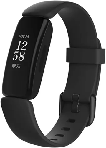 Fitbit Inspire 2 rastreador de salud y fitness con una prueba gratuita de 1 año Fitbit Premium, frecuencia cardíaca 24/7, negro/negro, talla única