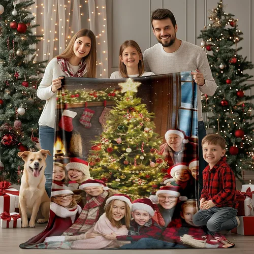 Miniatura 7 de Gowelly Manta personalizada con imagen, manta personalizada con fotos para adultos, niños, familia, mejores amigos en cumpleaños, Navidad, boda