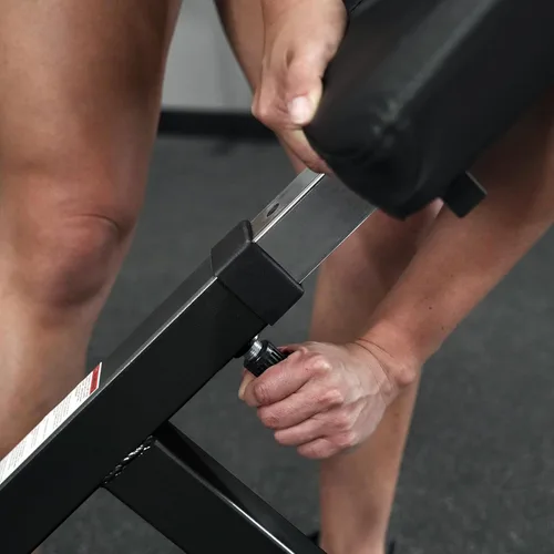 Miniatura 6 de Valor Fitness Silla romana ajustable con clavijas de banda de resistencia para entrenamientos de núcleo, isquiotibiales y abdominales, máximo 250