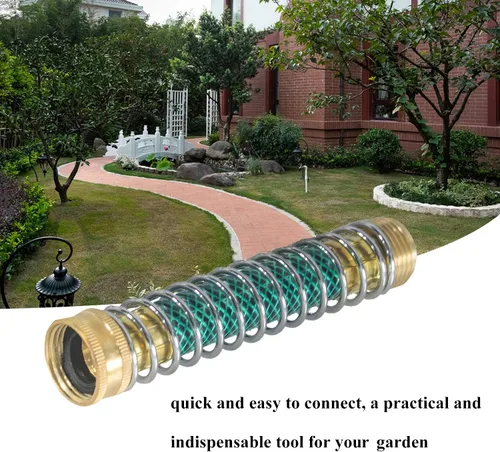 Miniatura 5 de Hourleey Protector de manguera de jardín, adaptador de extensión de manguera con resorte helicoidal, paquete de 2