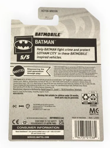 Miniatura 2 de Hot Wheels Zamac Batmobile, Batman 5/5