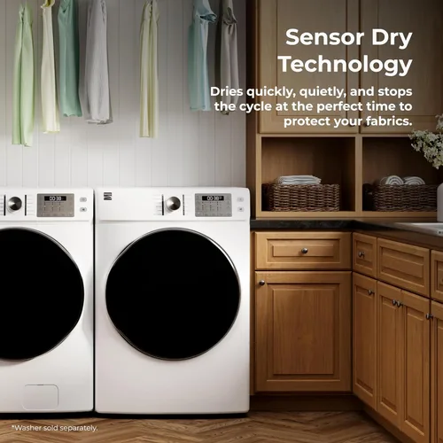 Miniatura 6 de Kenmore Secador de gas de carga frontal de 8.0 pies cúbicos - Protector antiarrugas con vapor Accela para reducir la estática y los olores - Secado