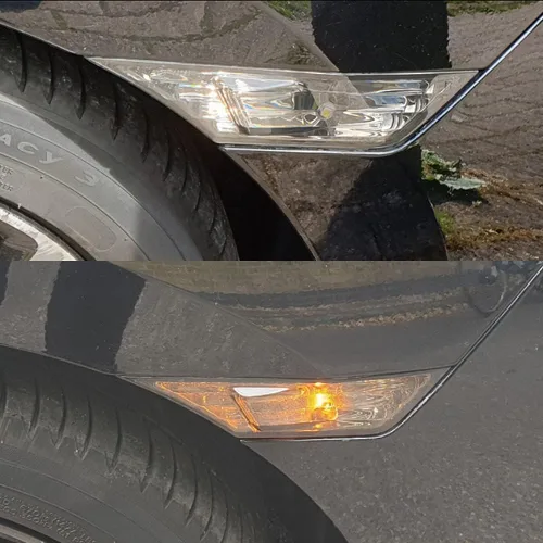 Miniatura 4 de Lente transparente Led luz de marcador lateral para 2016 en adelante Hon'da Civic Sedan/Coupe/Hatchback reemplazar OEM # H02551127N halógeno