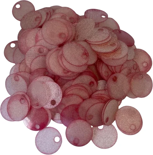 Miniatura 33 de Paillettes de lentejuelas redondas planas de 0.787 in, 285 piezas de 0.78 pulgadas, agujero de 0.78 pulgadas, surtido de lentejuelas acrílicas, 1,76