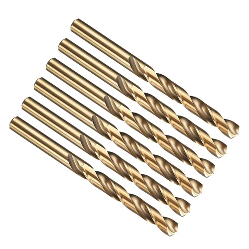 Miniatura 245 de PATIKIL Broca Jobber de 0.039 in, vástago recto M35 cobalto 5% acero de alta velocidad 135° acabado dorado para metal duro de acero inoxidable - 2