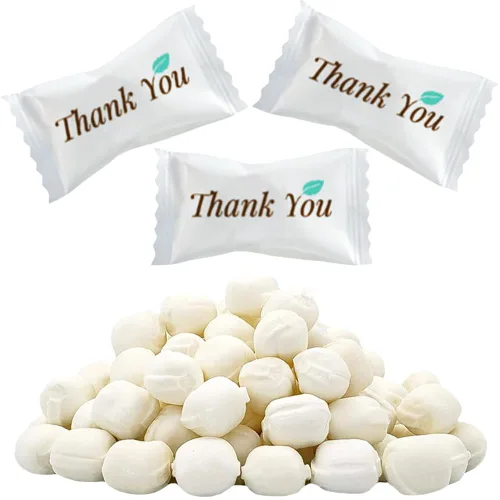 The Dreidel Company Thank You - Caramelos de menta, menta después de la cena, caramelo de mantequilla y menta, sin grasa, envueltos individualmente