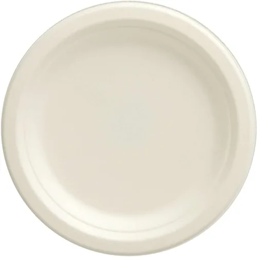 Miniatura 7 de Efavormart - Paquete de 50 platos redondos de bagazo biodegradables blancos de 7 pulgadas, compostables, ecológicos, desechables, aperitivos, Tipo 17