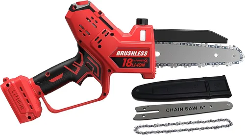 Mini motosierra para batería Milwaukee M18, engrasador automático, motosierra de poda inalámbrica 2 en 1 2 en 1 de 8 y 6 pulgadas, funciona con