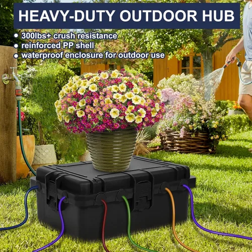 Miniatura 3 de Caja eléctrica grande para exteriores, impermeable, cubierta de cable de extensión IP54, resistente a la intemperie, protege la regleta