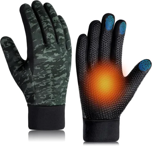 Guantes de ciclismo cálidos de invierno para hombre, pantalla táctil térmica, ligeros, para clima frío, delgados, resistentes al viento, para mujer,