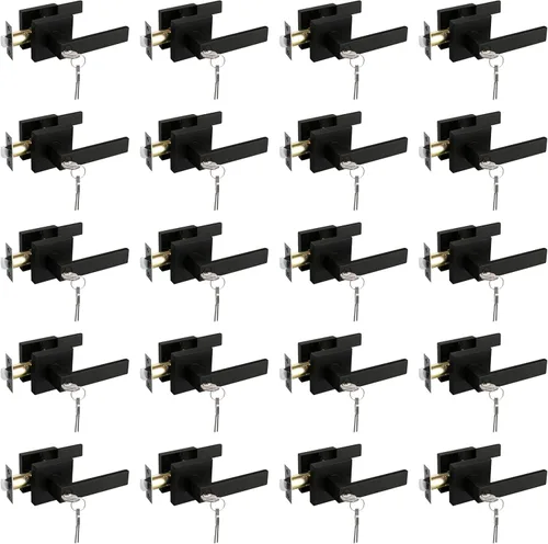 Miniatura 27 de NEWBANG Manija de palanca de puerta sólida con acabado negro mate