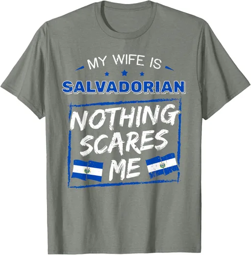 Miniatura 39 de Camiseta con la bandera de raíces salvadoreñas de El Salvador My Wife Is Salvadoran Roots, Negro