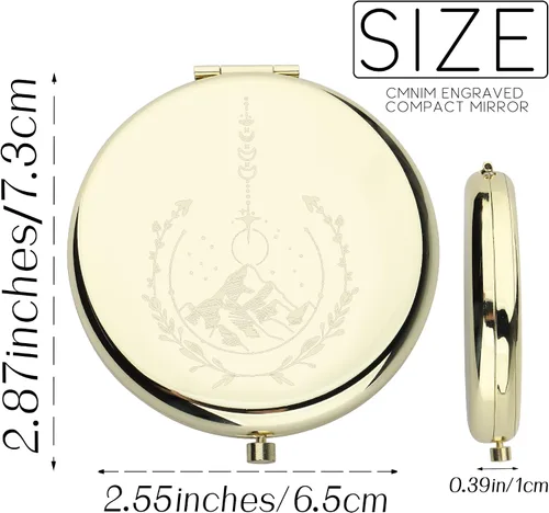 Miniatura 5 de CMNIM Fantasy Book Gift Mirror Book Lover Merchandise Jewelry Book Series Espejo de maquillaje compacto para Book Nerd