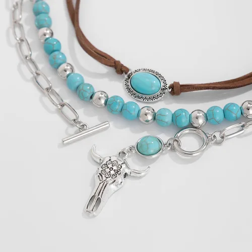 Miniatura 71 de Long tiantian Collares en capas para mujer, joyería occidental para mujer, collar de moneda apilable, collar de país, moderno, bohemio, verano
