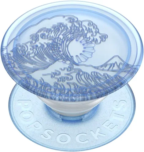 PopSockets - Agarre para teléfono con soporte expandible, agarre adhesivo, océano translúcido