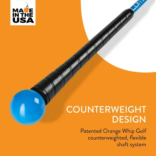 Miniatura 3 de Orange Whip Entrenador de swing de golf patentado y fabricado en Estados Unidos para mejorar el ritmo, la flexibilidad, el equilibrio, el tempo