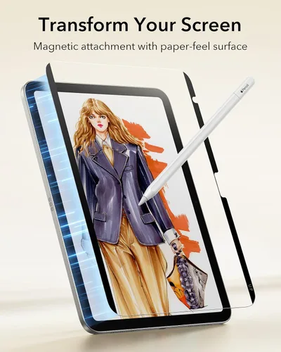 Miniatura 3 de ESR Paper-Feel - Protector de pantalla magnético para iPad A16 de 11ª/10ª generación (11 pulgadas/10.9, 2025/2022), escribe y dibuja como en papel