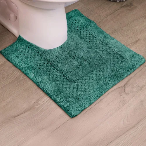 Miniatura 94 de Home Weavers Classy - Juego de alfombras de baño 100 % algodón, decoración de baño, lavable, extrasuave y absorbente, tapete de cocina, juego de Aqua