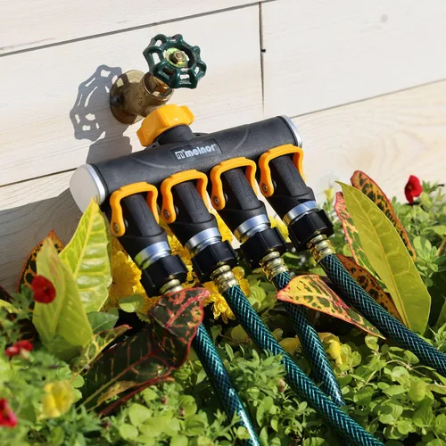 Miniatura 8 de Melnor 65135AMZ Paquete de conector de válvula de flujo con palanca de 4 vías, Amarillo, Negro