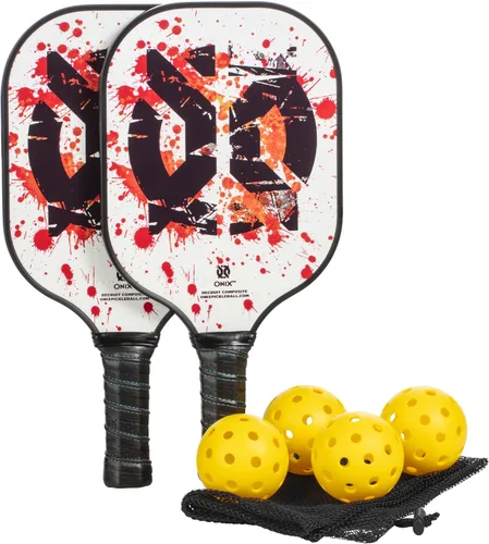 Miniatura 6 de Onix Pickleball Paddle Set with 2 Composite Paddles and 4 Balls — Durable Construction, Stylish Graphics, 90-Day Limited Warranty