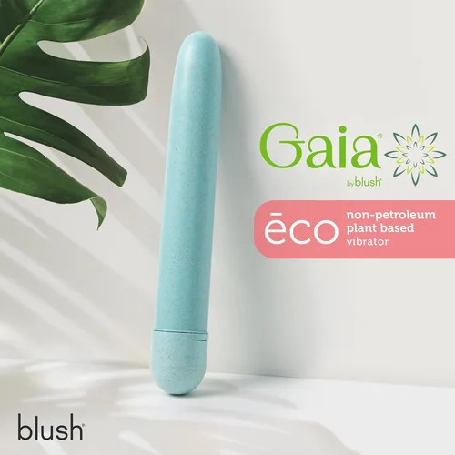 Miniatura 6 de Blush Gaia® Eco - Vibrador delgado y silencioso de 7 pulgadas, BioFeel a base de plantas, sostenible para clítoris, placer vaginal y anal