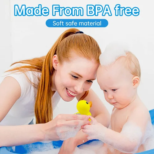 Miniatura 8 de B&H Termómetro de baño para bebé de pato para medir con precisión la temperatura del agua del bebé, sin BPA, juguete flotante de seguridad