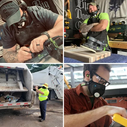 Miniatura 9 de RZ Mask RZM3 - Patented Dust Mask w/ 99.9% Carbon Filtration, Anti Fogging, 360° Seal with 3 Straps, 50% Better Breathability Amarillo