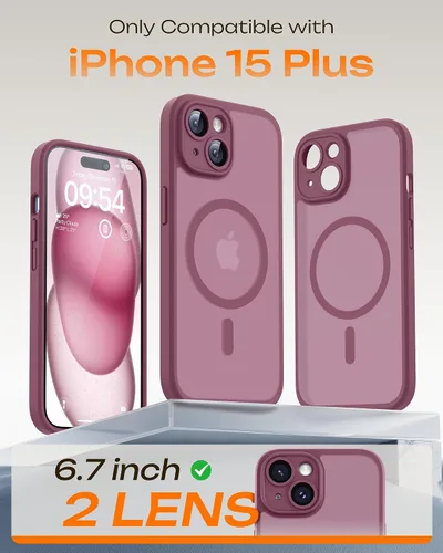 Miniatura 530 de TOCOL Funda para iPhone 11, compatible con Magsafe, protección completa de cámara, imanes integrados, protección contra caídas, funda translúcida