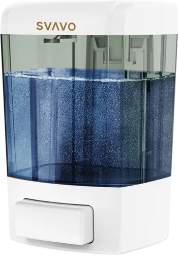 Miniatura 11 de SVAVO Dispensador de Jabón Montado en Pared Dispensador Manual de Jabón para Cocina y Baño Dispensador de Jabón de Mano Recargable para Contenedores
