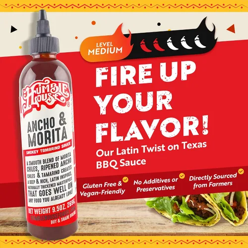 Miniatura 3 de Humble House - Salsa picante de chiles Ancho & Morita, baja en calorías y sodio, condimentos veganos para alitas de pollo, filetes, tacos