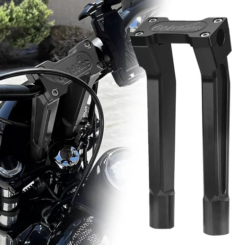Miniatura 12 de Abrazadera superior para manillar de 1 pulgada / 0.984 in, kit de extensión de barra de mango alto de 6 pulgadas, ajuste universal para Harley
