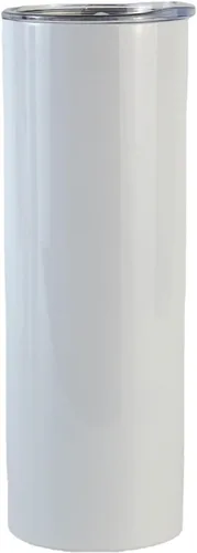 Miniatura 6 de Paquete de 25 vasos rectos de sublimación de 20 onzas con doble pared de acero inoxidable con popote de metal y tapa de plata para bancos mayoristas