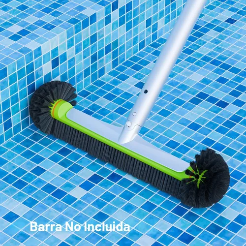 Miniatura 7 de Sepetrel - Cabezal de cepillo de piscina para limpieza de paredes, cepillos redondos resistentes para piscinas enterradas/desmontables con cerdas