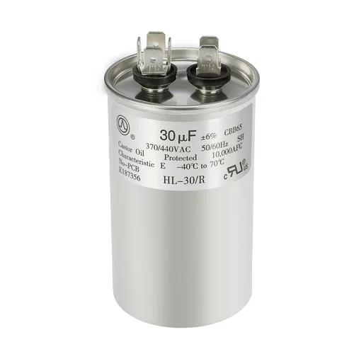 Miniatura 18 de Condensador de CA 45+5 uF 45/5 MFD ±6% 370V/440VAC CBB65 Condensador de arranque circular de doble funcionamiento para bomba de calor, aire