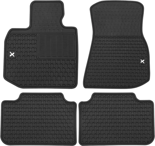 Miniatura 14 de Alfombrillas de coche SAN AUTO para BMW X3 G01 X4 G02 Ajuste personalizado 2018 2019 2020 2021 2022 2023 2024 Negras y blancas, revestimientos