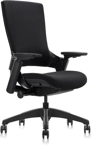 Miniatura 13 de CLATINA Silla de oficina ergonómica de tela con profundidad ajustable, altura del asiento, cabeza 2D, reposabrazos 3D y soporte lumbar, silla