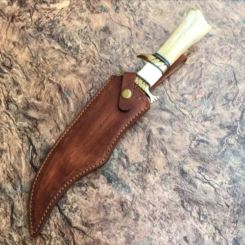 Miniatura 6 de Poshland RG-44 Cuchillo de caza de acero de Damasco hecho a mano - Mango magnífico