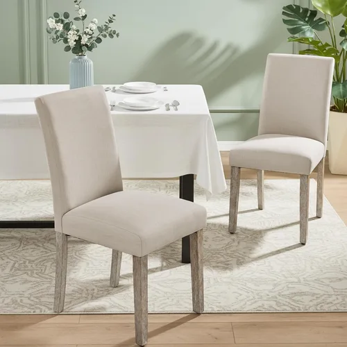 Miniatura 9 de Joysoul Juego de 2 sillas de comedor, sillas tapizadas de piel sintética con respaldo copetudo, sillas de cocina con marco de madera maciza, sillas